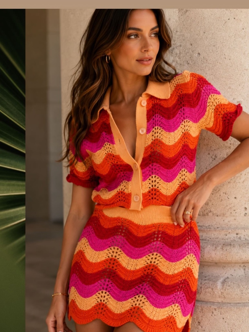 Knitted Multi-Colour 2 pc Set